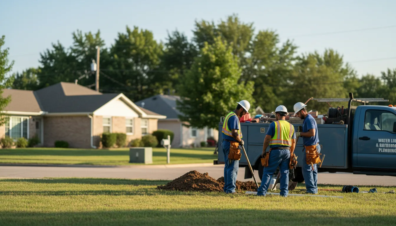 Residential water line and bathroom plumbing service in Marana, AZ